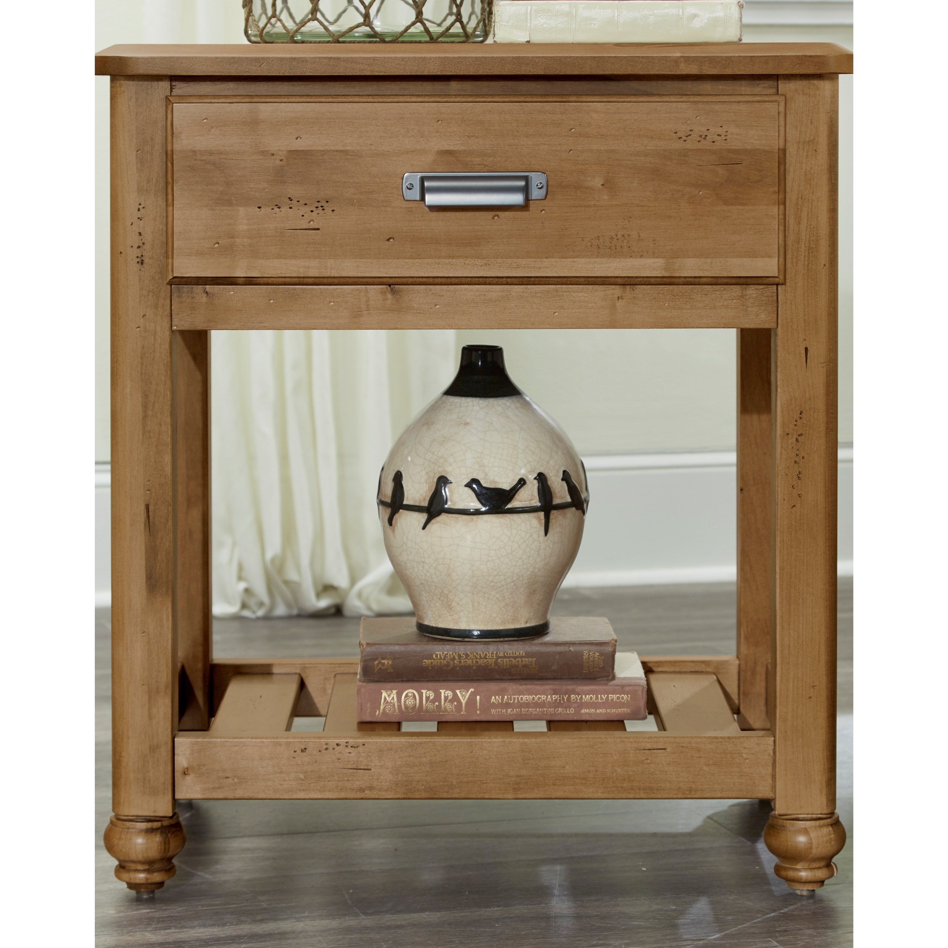 Vaughan Bassett American Maple Solid Wood Night Table 1 Drawer